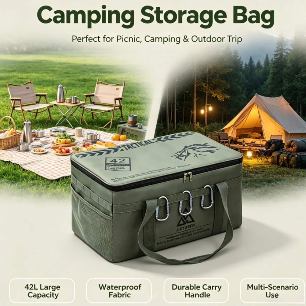 Camping Outdoor Cooking Equipment - Caixa de Armazenamento Dobrável Portátil para