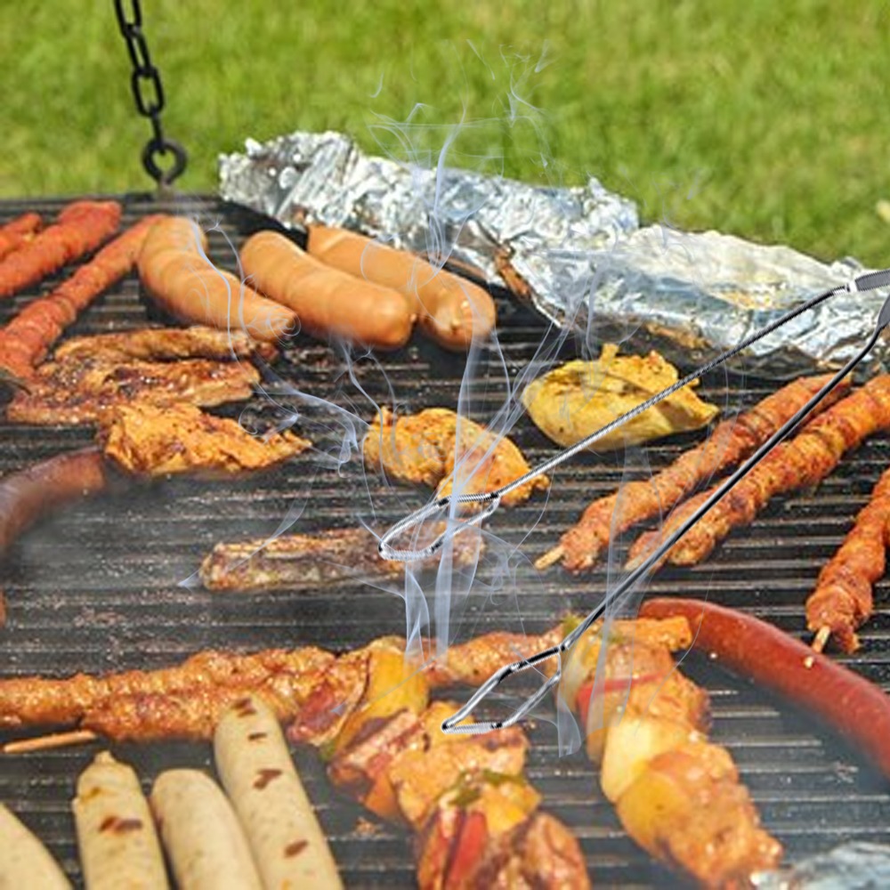 Camping Cooking Tips - Pinça de Churrasco de 16 Polegadas