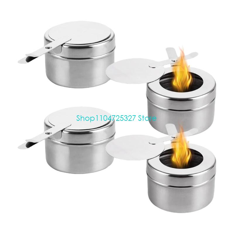 Camping Cooking Container - 4 pçs recipiente queimadores resistentes à