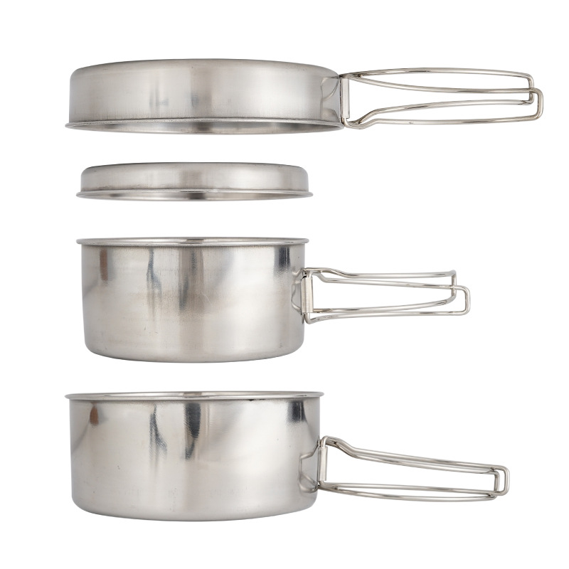Nesting Camping Cooking Set - Conjunto de Utensílios de Cozinha Portátil