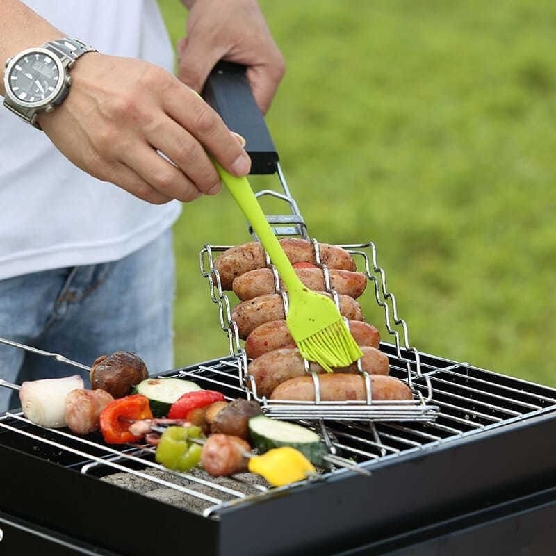 Camping Cooking Bbq - Grelha portátil para churrasco, acampamento, compacto,