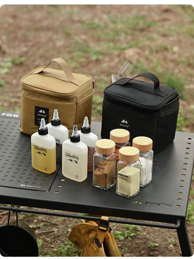 Camping Cooking Oil - Conjunto de garrafas de temperos, bolsa