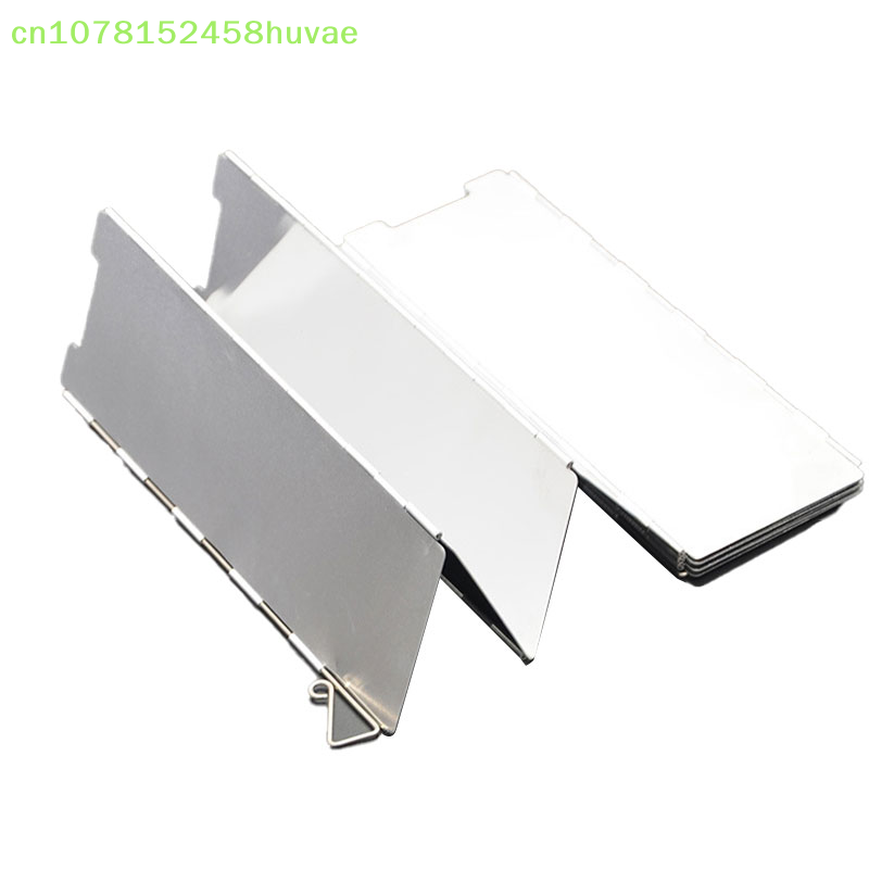 Fogão a gás dobrável de 8 plac - Camping Cooking Windshield avaliação e preço