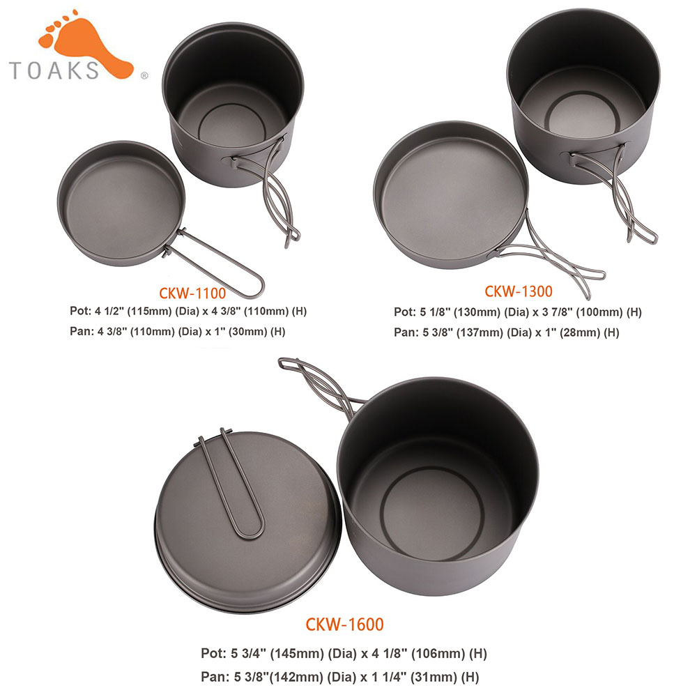 TOAKS-Conjunto De Panelas De T - Camping Outdoor Cooking Equipment avaliação e preço
