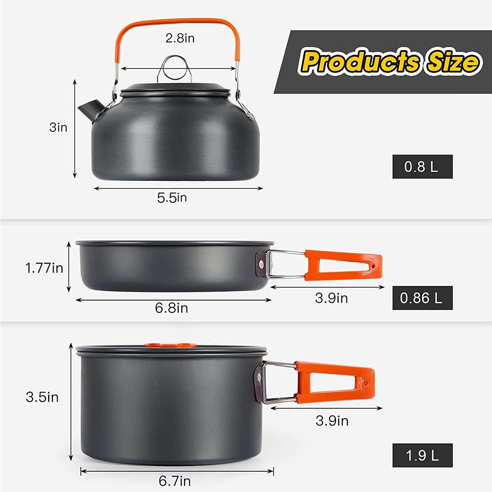 Conjunto de Cozinha para Campi - Nesting Camping Cooking Set avaliação e preço