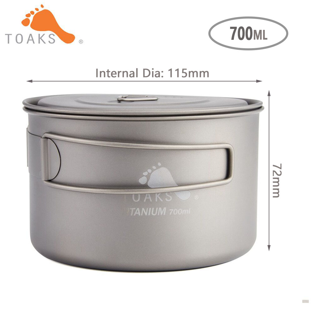 TOAKS Pure Titanium Camping Pa - Camping Outdoor Cooking Equipment avaliação e preço