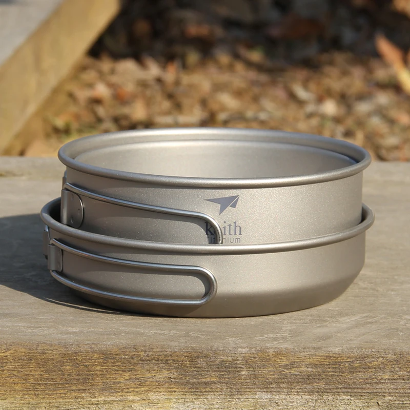 Keith-Titanium Cookware Set co - Camping Outdoor Cooking Equipment avaliação e preço
