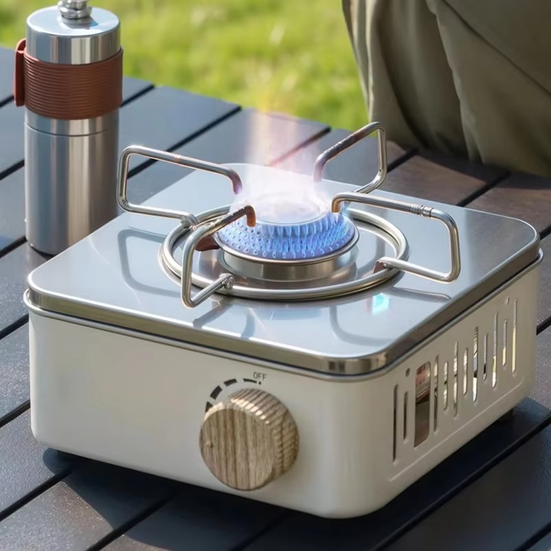 Mini fogão a gás portátil com  - Camping Cooking Gas Stove avaliação e preço
