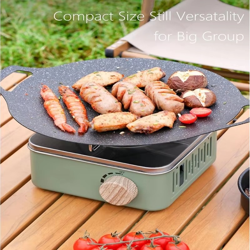 Mini fogão a gás portátil com  - Camping Cooking Gas Stove avaliação e preço