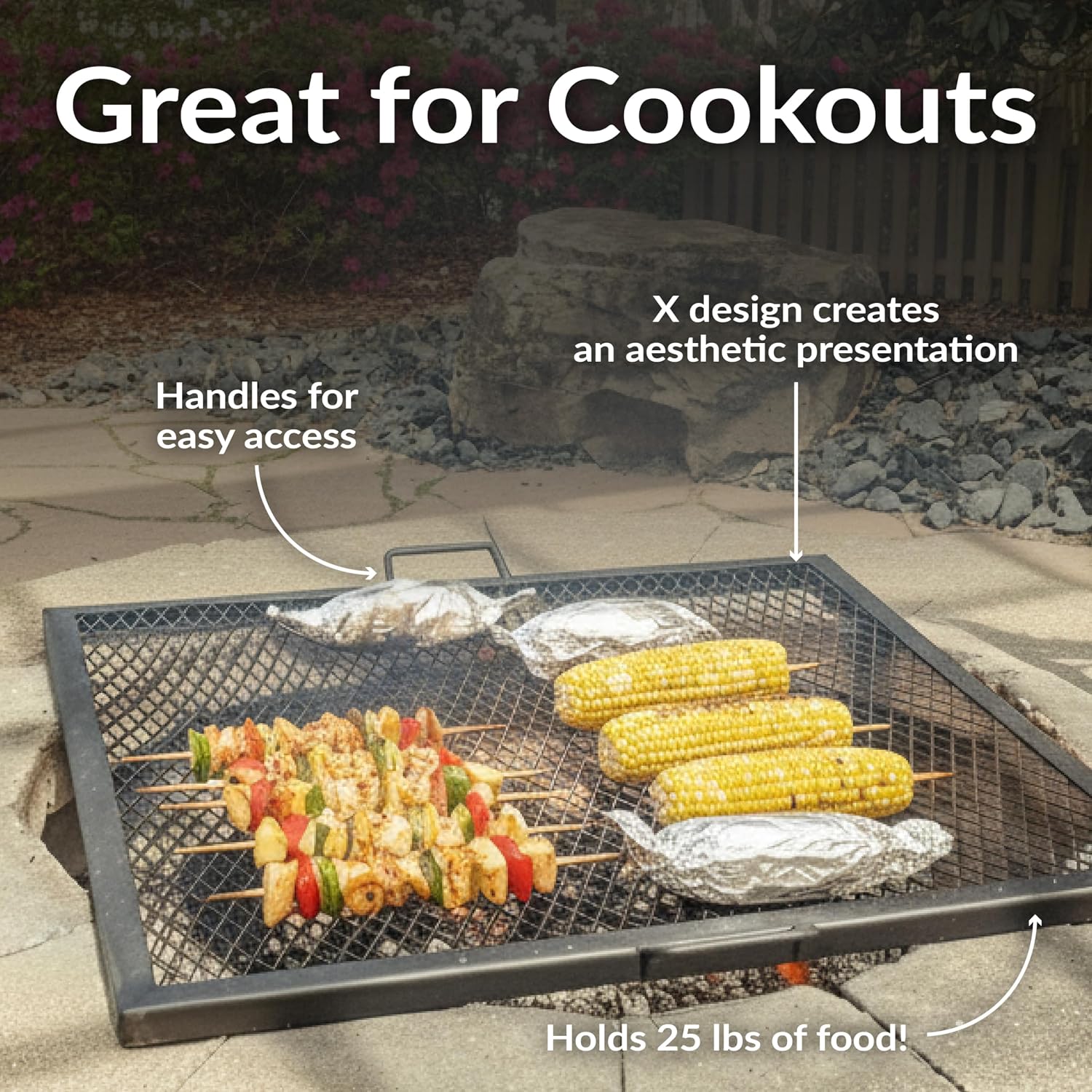 Grelha de Aço Reforçada Quadra - Camping Cooking Bbq avaliação e preço