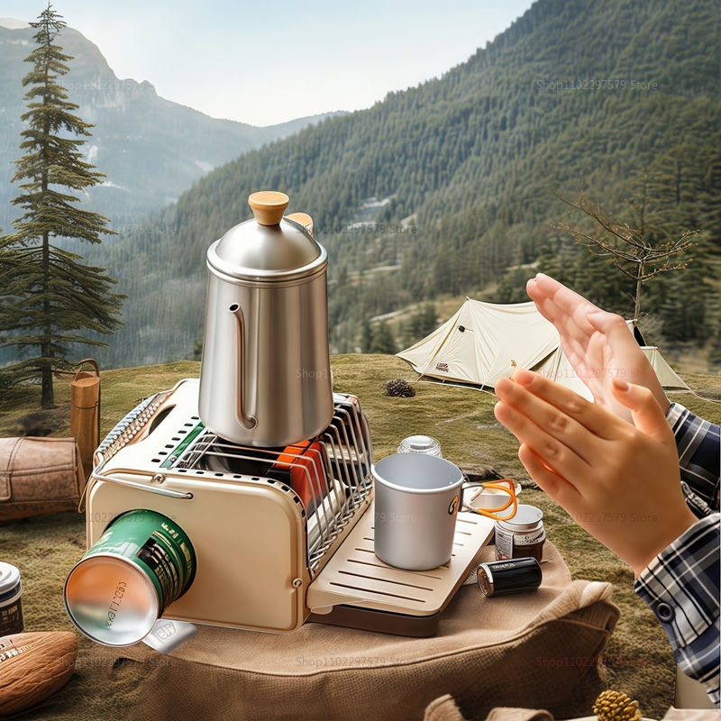 Fogão a gás portátil de 1200W  - Camping Cooking Lightweight avaliação e preço