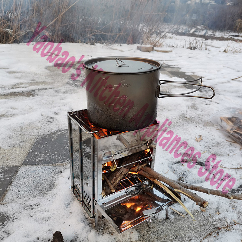 Fogão a Lenha Portátil Desmont - Camping Outdoor Cooking Equipment avaliação e preço
