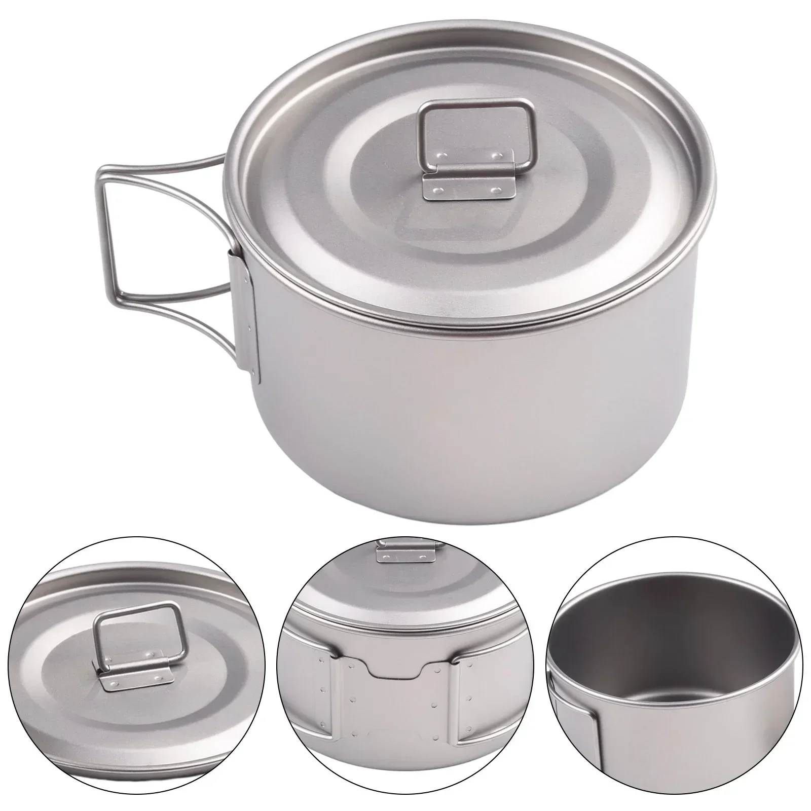 Tigela de titânio com alça dob - Camping Cooking Container avaliação e preço