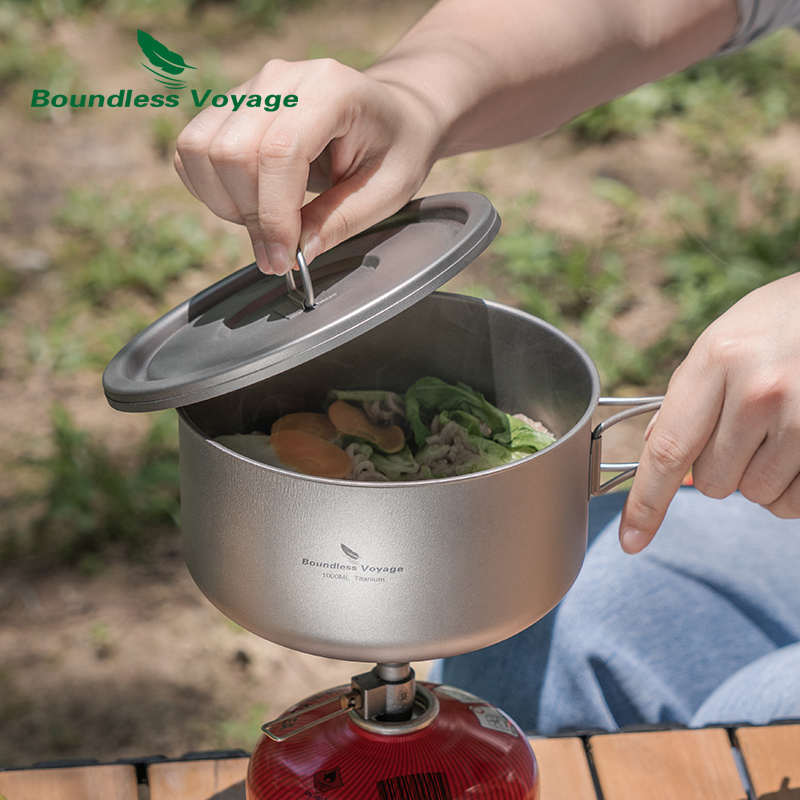 Pote de acampamento de titânio - Camping Cooking Container avaliação e preço