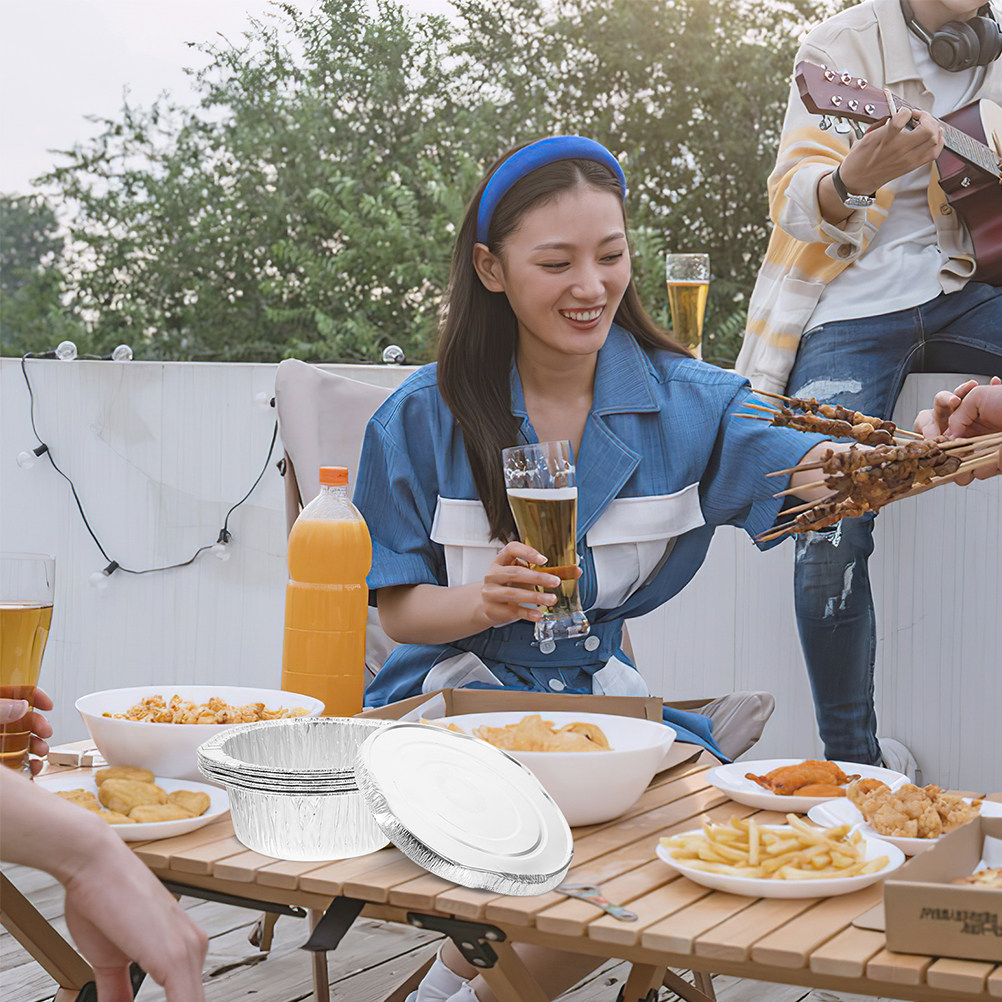 6 Peças de Panelas Descartávei - Camping Cooking Container avaliação e preço