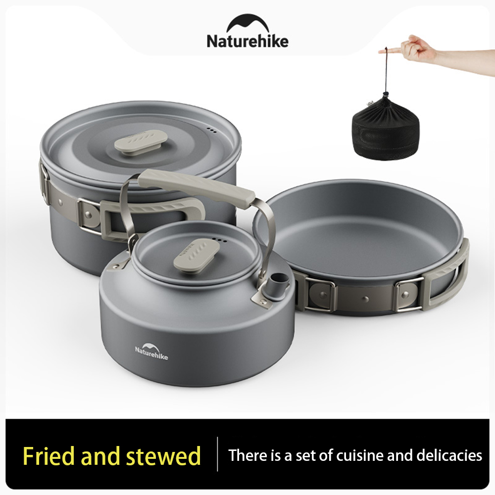 Naturehike conjunto de panelas - Camping Outdoor Cooking Equipment avaliação e preço