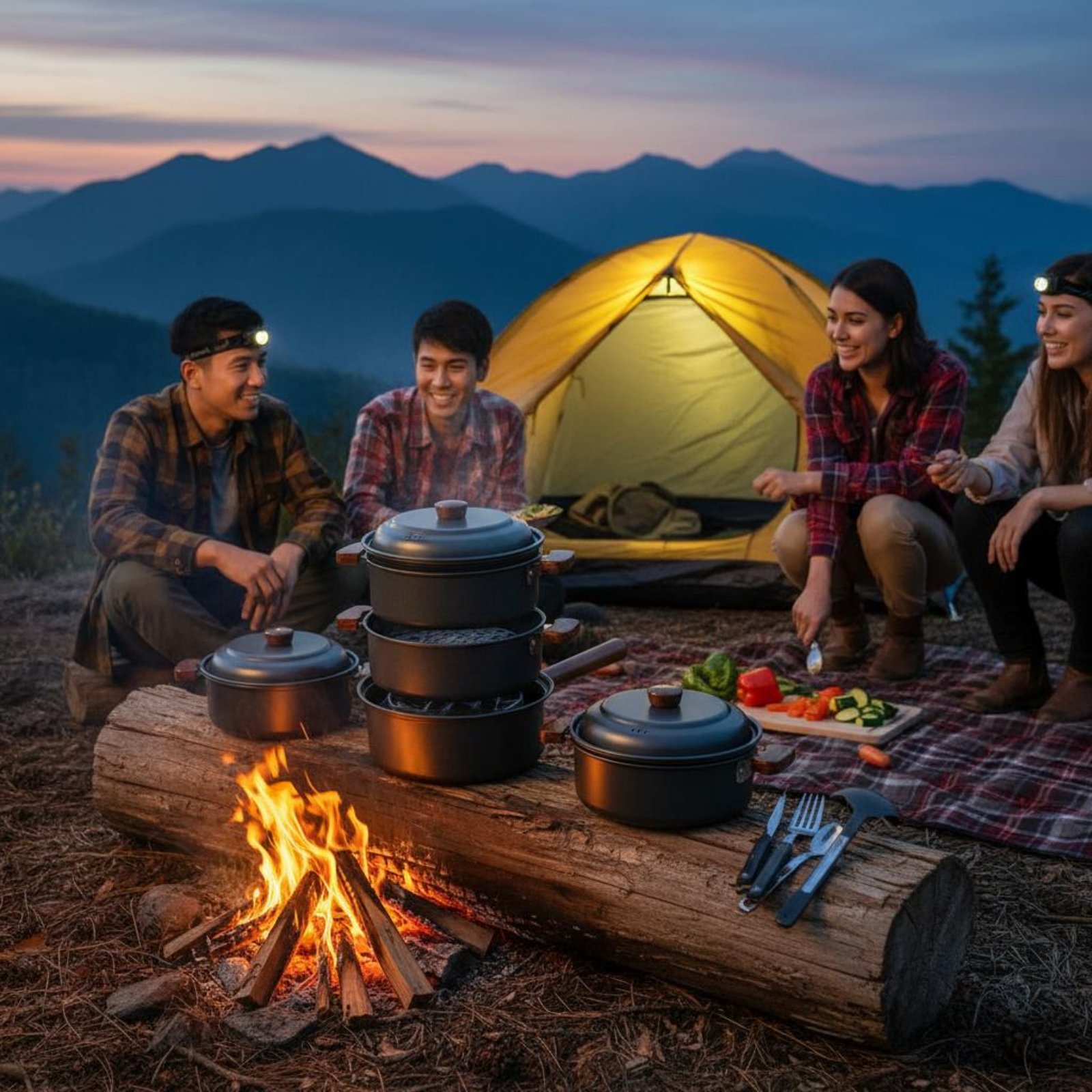 Panela de Cozinha para Acampam - Nesting Camping Cooking Set avaliação e preço